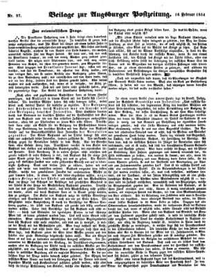 Augsburger Postzeitung Donnerstag 16. Februar 1854