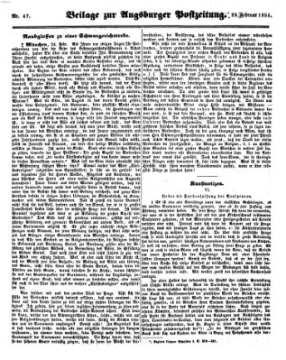 Augsburger Postzeitung Dienstag 28. Februar 1854