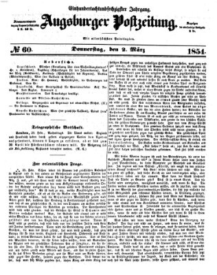 Augsburger Postzeitung Donnerstag 2. März 1854