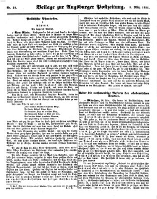 Augsburger Postzeitung Sonntag 5. März 1854