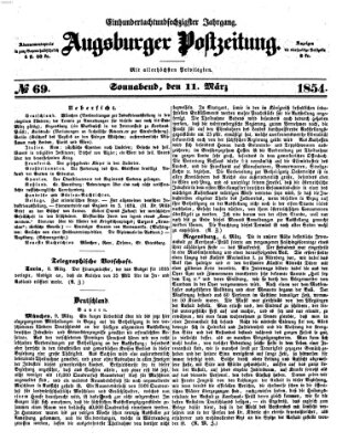 Augsburger Postzeitung Samstag 11. März 1854