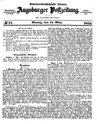 Augsburger Postzeitung Montag 13. März 1854