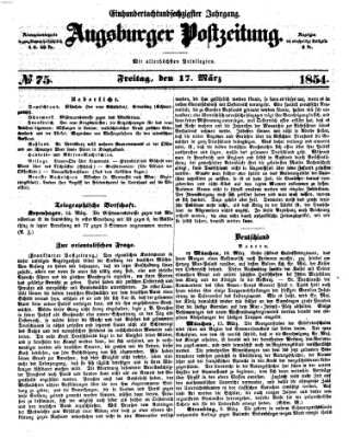 Augsburger Postzeitung Freitag 17. März 1854