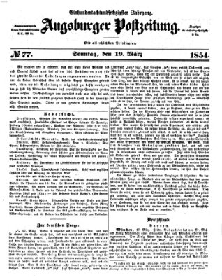 Augsburger Postzeitung Sonntag 19. März 1854