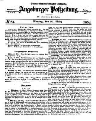 Augsburger Postzeitung Montag 27. März 1854