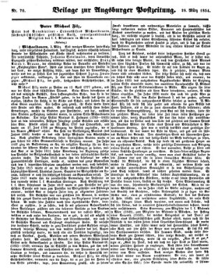 Augsburger Postzeitung Dienstag 28. März 1854