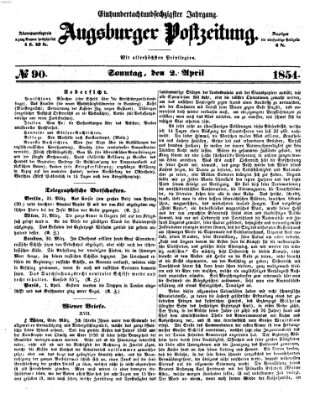 Augsburger Postzeitung Sonntag 2. April 1854