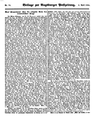 Augsburger Postzeitung Donnerstag 6. April 1854