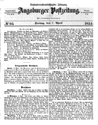 Augsburger Postzeitung Freitag 7. April 1854