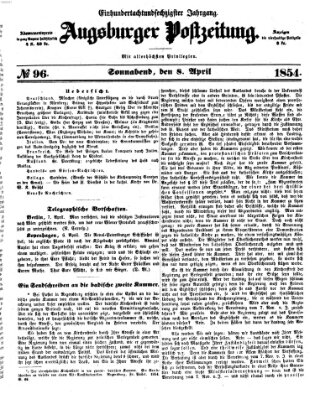 Augsburger Postzeitung Samstag 8. April 1854