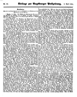 Augsburger Postzeitung Samstag 8. April 1854