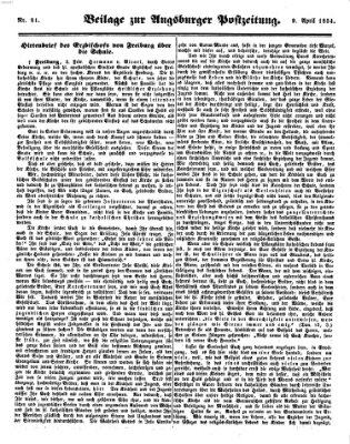 Augsburger Postzeitung Sonntag 9. April 1854