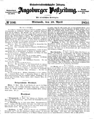 Augsburger Postzeitung Mittwoch 19. April 1854