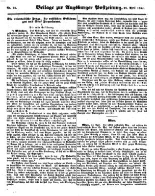 Augsburger Postzeitung Freitag 28. April 1854