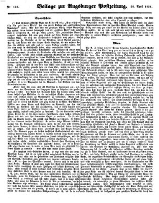 Augsburger Postzeitung Sonntag 30. April 1854
