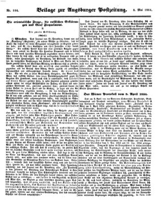 Augsburger Postzeitung Freitag 5. Mai 1854