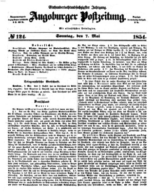 Augsburger Postzeitung Sonntag 7. Mai 1854