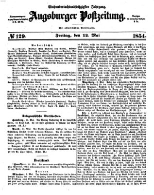 Augsburger Postzeitung Freitag 12. Mai 1854