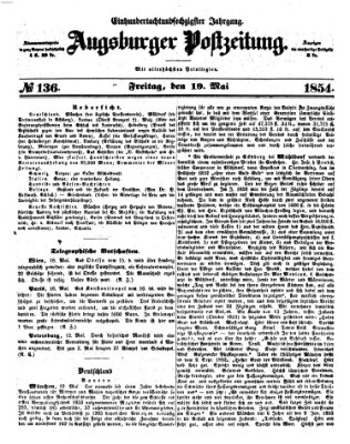 Augsburger Postzeitung Freitag 19. Mai 1854