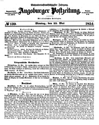 Augsburger Postzeitung Montag 22. Mai 1854