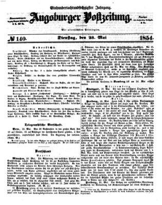 Augsburger Postzeitung Dienstag 23. Mai 1854