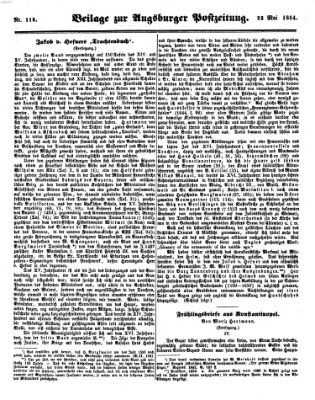 Augsburger Postzeitung Dienstag 23. Mai 1854