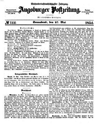 Augsburger Postzeitung Samstag 27. Mai 1854