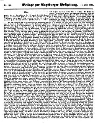 Augsburger Postzeitung Mittwoch 14. Juni 1854