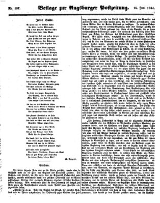 Augsburger Postzeitung Donnerstag 15. Juni 1854