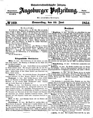 Augsburger Postzeitung Donnerstag 22. Juni 1854