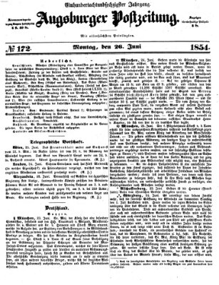 Augsburger Postzeitung Montag 26. Juni 1854