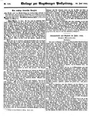 Augsburger Postzeitung Mittwoch 28. Juni 1854