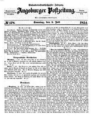 Augsburger Postzeitung Sonntag 2. Juli 1854