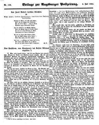 Augsburger Postzeitung Donnerstag 6. Juli 1854