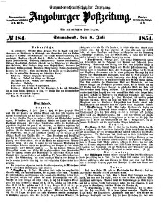 Augsburger Postzeitung Samstag 8. Juli 1854