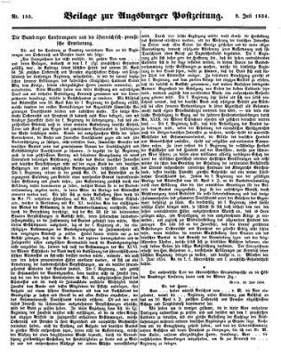 Augsburger Postzeitung Samstag 8. Juli 1854