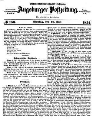 Augsburger Postzeitung Montag 10. Juli 1854