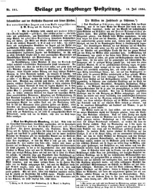 Augsburger Postzeitung Sonntag 16. Juli 1854