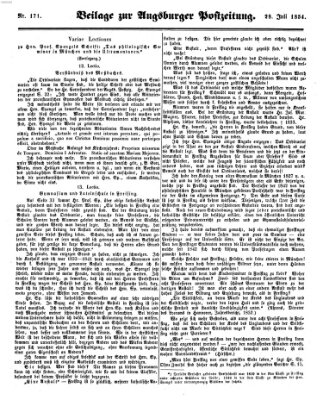 Augsburger Postzeitung Freitag 28. Juli 1854