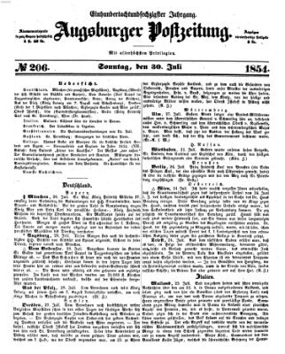 Augsburger Postzeitung Sonntag 30. Juli 1854