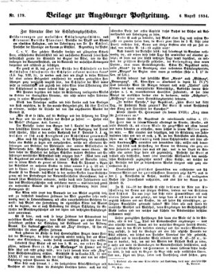 Augsburger Postzeitung Sonntag 6. August 1854