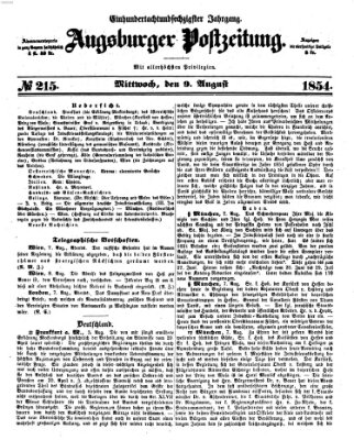 Augsburger Postzeitung Donnerstag 9. August 1855