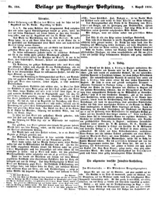 Augsburger Postzeitung Mittwoch 9. August 1854