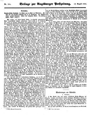 Augsburger Postzeitung Sonntag 13. August 1854