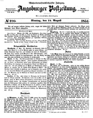 Augsburger Postzeitung Montag 14. August 1854