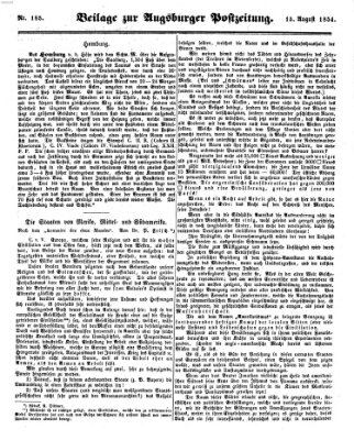 Augsburger Postzeitung Dienstag 15. August 1854