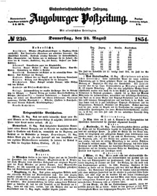 Augsburger Postzeitung Donnerstag 24. August 1854