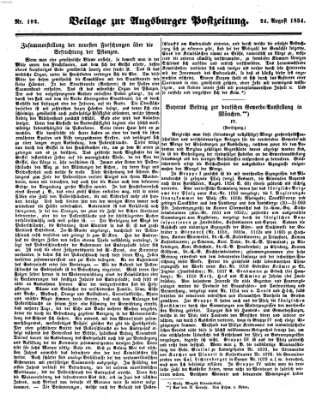 Augsburger Postzeitung Donnerstag 24. August 1854