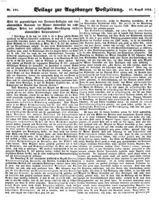 Augsburger Postzeitung Sonntag 27. August 1854