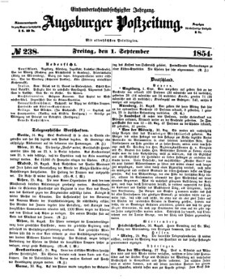 Augsburger Postzeitung Freitag 1. September 1854